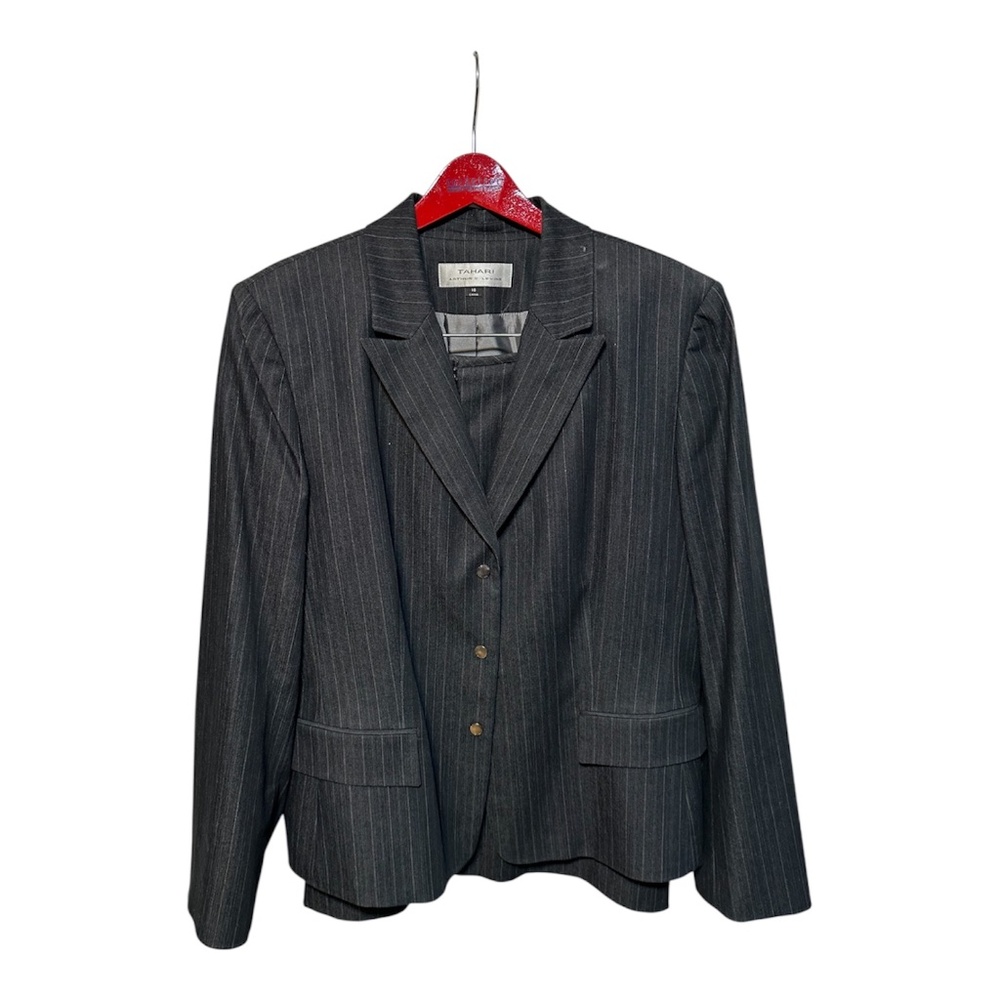Tahari Women’s Pinstripe Blazer and Skirt Suit– Classic Career